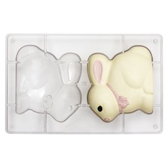 Picture of DECORA POLYCARBONATE CHOCOLATE MOULD BUNNY 130X110MM X2 CAV